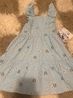 NWT Bluey floral light blue daisy dress